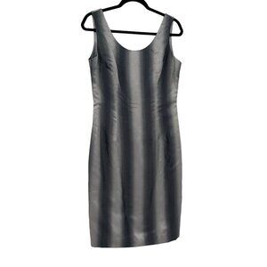 Lane Davis Dress Womens size 8 Gray blue pattern sleeveless  formal career new
